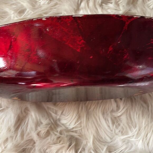 Vintage 70’s Glass Gold Leaf/Orange/ Centerpiece & Home Decor - Picture 13 of 16